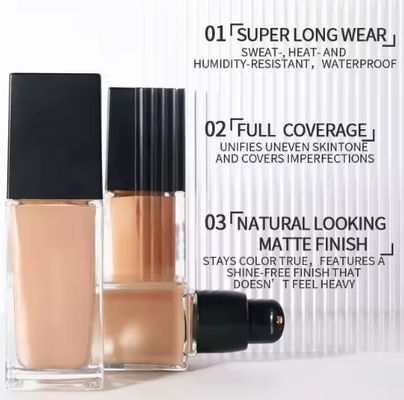 Full Coverage Foundation Private Label Waterproof Matte Liquid Concealer Foundation voor zwarte huid