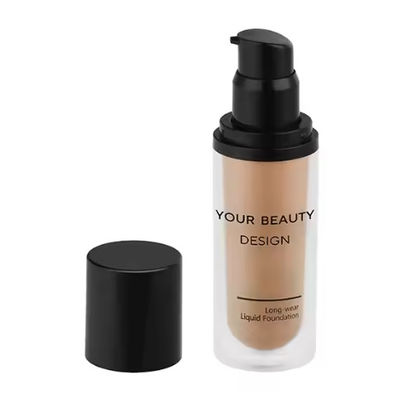 Laag MOQ Hoog kwaliteitsmonster 40 kleuren Geen logo Natuurlijke huid Onberispelijke vloeibare fundering Volledige dekking Waterdichte make-up