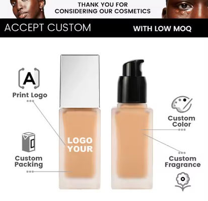 Hoge kwaliteit voor zwarte vrouwen Donkere huid Custom Cream Foundation Private Label Vegan Make-up Foundation