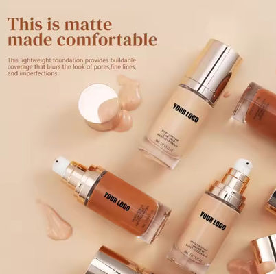 OEM ODM SPF 35 Langdurig Concealer Foundation Waterdicht Bevochtigend Mineraal Mat Full Coverage Vloeibare Foundation
