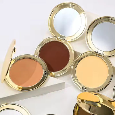 Natuurlijke make-up compact poeder geperst poeder compact make-up foundation poeder aangepast privé logo