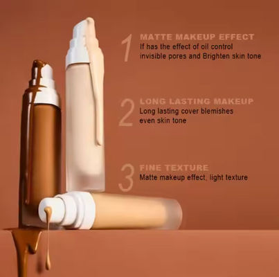 Hoogwaardige fundering Liquid Full Cover Langdurig GEEN LOGO Privélabel Mat Waterdicht Make-up Fundatio