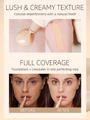 OEM Nieuwe Warm Liquid Foundat Make-up Set Private Label Includeert Foundation Concealer Matte Zonnebrandcrème-Support Foundation Brush Set