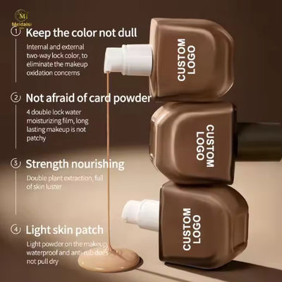 OEM ODM Αδιάβροχο Ίδρυμα Μακιγιάζ και Concealer Πλήρης κάλυψη Οργανική Αρχική Χρωματισμένη ενυδατική κρέμα Νερό Ίδρυμα σκούρου δέρματος