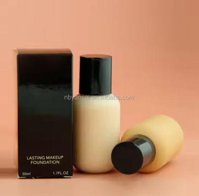 Logotipo personalizado Maquillaje de materia de terciopelo Finish Liquid Foundation Etiqueta privada Maquillaje facial líquido con cobertura completa