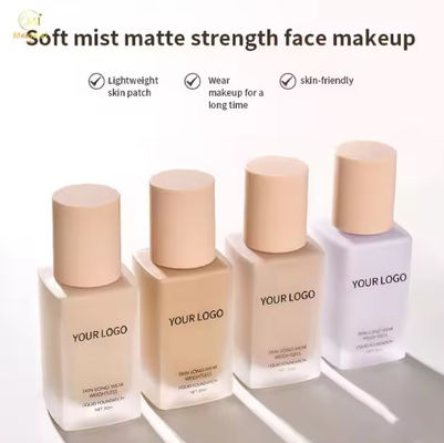 Προσαρμοσμένη πλήρης κάλυψη Foundation Makeup Αδιάβροχο και Matte Vegan Skin Tint Αδιάβροχο Φυσικό Ιδιωτικό Ετικέτα υγρό Foundation