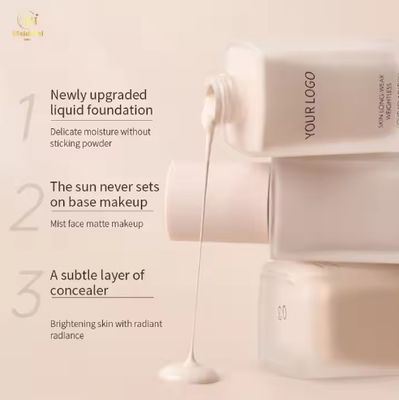 Προσαρμοσμένη πλήρης κάλυψη Foundation Makeup Αδιάβροχο και Matte Vegan Skin Tint Αδιάβροχο Φυσικό Ιδιωτικό Ετικέτα υγρό Foundation