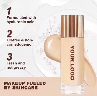 Private Label Make-up Matte Foundation Full Coverage Liquid Foundation Make-up Groothandel Vrouwelijk Lichaam Waterdicht Liquid Foundation