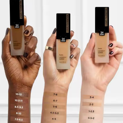 Private Label Matte Make-up Beauty Foundation voor alle huidtypes 154 kleuren beschikbaar-3 tinten Wit Zwarte huid Plaats