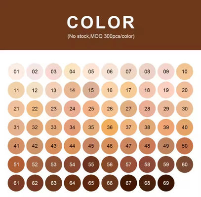 Private Label Matte Make-up Beauty Foundation voor alle huidtypes 154 kleuren beschikbaar-3 tinten Wit Zwarte huid Plaats