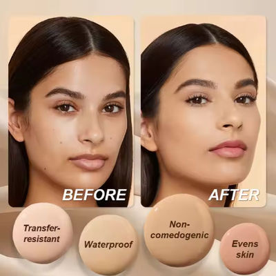 Private Label Matte Make-up Beauty Foundation voor alle huidtypes 154 kleuren beschikbaar-3 tinten Wit Zwarte huid Plaats