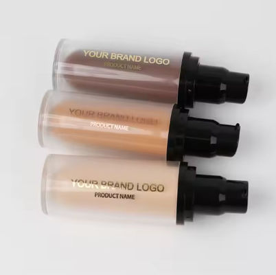 Natural Mineral Facial Cream Foundation Personalizar su logotipo Completa cobertura de maquillaje facial Matte Finish Liquid Creamy Concealer Foundation