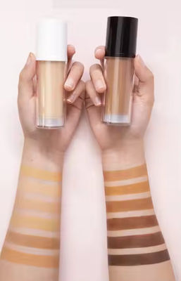 Natural Mineral Facial Cream Foundation Personalizar su logotipo Completa cobertura de maquillaje facial Matte Finish Liquid Creamy Concealer Foundation