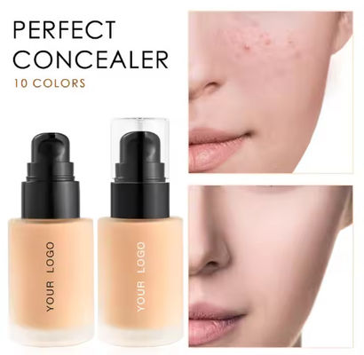 OEM/ODM Fundación de cobertura completa Fundación impermeable para todos los tipos de piel Maquillaje de fundación personalizado