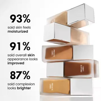 OEM/ODM Logo Niska ilość kolagenu mineralnego Serum pełne pokrycie Fundacja Dewy Liquid Make-up Face Vegan Fundacja dla czarnych kobiet