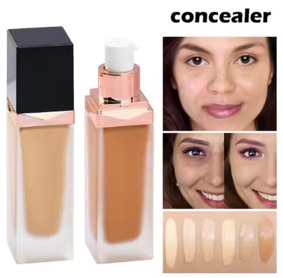 OEM/ODM Fundación líquida hidratante de marca privada Fundación mineral blanca para piel oscura Logotipo de cosméticos Fundación maquillaje Diy