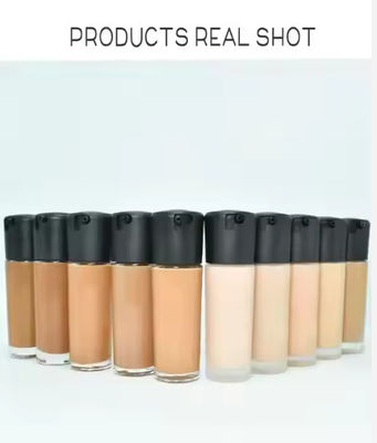 Wyposażenie na etykiecie prywatnej Bez oleju makijażu Weganizm Wyposażenie na etykiecie Mat Foundation Full Coverage Waterproof Liquid Foundation Wholesale