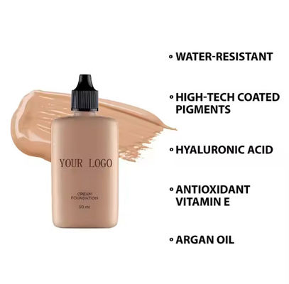 Czerwony krem Foundation Długotrwały kosmetyk do twarzy Foundation Liquid Makeup Cushion Foundation Oem Private Label Spf30 Vegan
