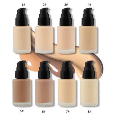 Sprzedaż hurtowa bez logo 8 kolorów makijaż Private Label Liquid Foundation Full Coverage Foundation Sprzedaż hurtowa