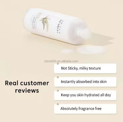 Toner organico per la pelle del viso con riso Coreano Marca privata Ingrosso Crema idratante per il viso Acqua Toner essenziale puro di riso