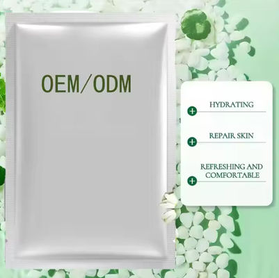 OEM / ODM Colágeno Natural de Ervas Folha de Máscara Facial Vegana Rosa Folha de Máscara Facial de Água Acalmante Hidratante e Brilhante