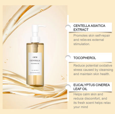 OEM / ODM Marque privée huile de nettoyage Centella démaquillant doux démaquillant huile de nettoyage profond pour la peau du visage