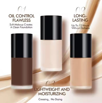 OEM / ODM Professionele Private Label Vegan Cosmetics Make-up Custom Logo Volledige dekking Matte Waterdichte Vloeibare Foundation