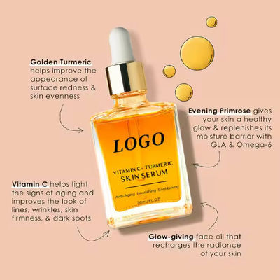 OEM / ODM Best Sale Private Label Biologische vochtinbrengende kurkuma Gezichtsolie Gember Extract Gezichtsverhelderend Serum