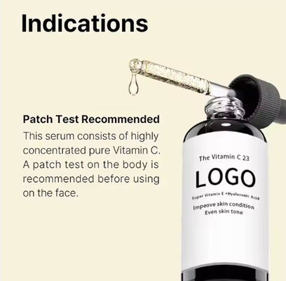 OEM / ODM Vitamina C pura Siero Vitamina E Acido ialuronico Brightening Idratante Siero Faciale Linee sottili Tono della pelle irregolare Pelle opaca