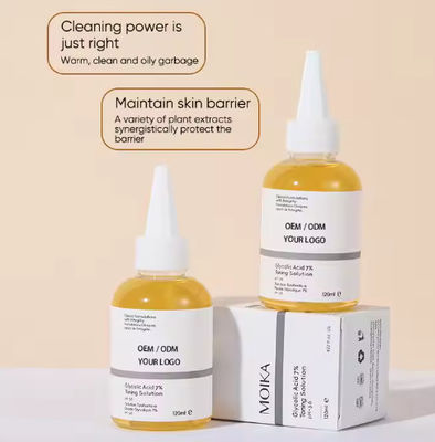 OEM/ODM 페이스 스킨 케어 7% 글리콜산 과일산 세럼 보습 수분 공급 블랙헤드 제거 토너 페이셜 세럼 맞춤형