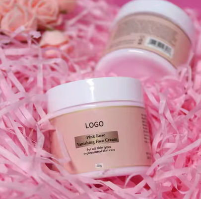 Custom Korean Skin Care Facial Moisturizer Private Label Pink Brightening Natural Organic Whitening Face Rose Cream