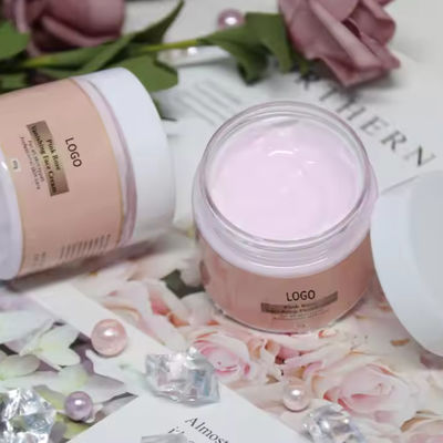 Custom Korean Skin Care Facial Moisturizer Private Label Pink Brightening Natural Organic Whitening Face Rose Cream