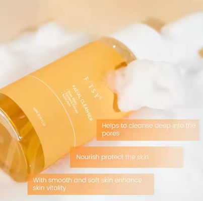 Custom Turmeric Facial Cleanser Foam Gentle Kojic Acid Refreshing Oil Control Cleansing Mousse Turmeric Face Wash