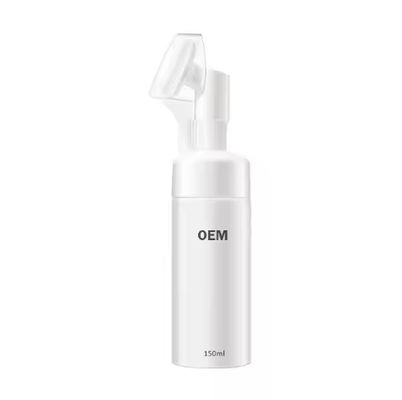 Private Label Face Skin Whitening Foaming Deep Cleansing Cleanser Face Wash With Silicone Face Brush 150ml