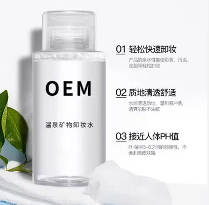 OEM / ODM Water Gentle Make-up Remover Diep Reinigend Ongevormd Gezicht Minerale-basis Huidverzorgingsoplossing