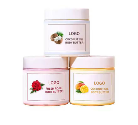Label pribadi Minyak kelapa alami putih tubuh mentega body cream lotion minyak kelapa sawit