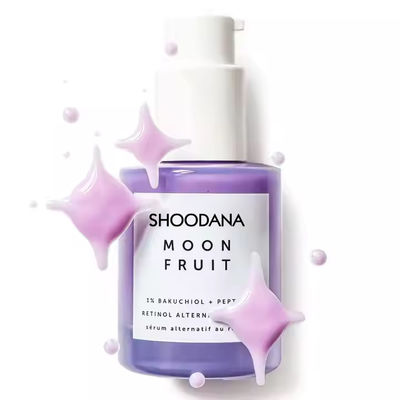 Serum do twarzy z bakuchiolem, nawilżający i rozjaśniający, do użytku własnego, 1% bakuchiolu + peptydy, alternatywa dla retinolu, Moon Fruit