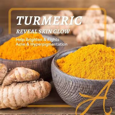 Özel Etiket Vücut Makyajı Zerdeçal Makyajı Vegan Zerdeçal C Vitamini Derini Soymak Beyazlatıcı Parlaklaştırıcı Zerdeçal Yüz Makyajı Vücut Makyajı