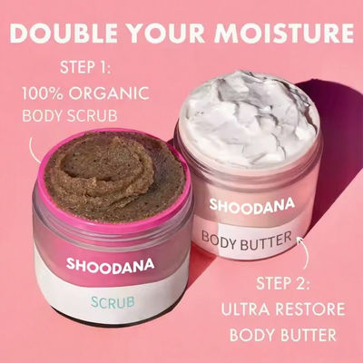 Lozione per la pulizia del corpo per il bagno Set regalo di sale per il bagno Crema idratante per il corpo Lozione per le donne all'ingrosso Vegan Lozione per il corpo per lo zucchero marrone