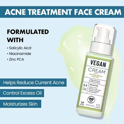 Privélabel Gezichtsbevochtiger Anti-acne Gezichtscrème Lotion Salicylzuur Niacinamide Huidverzorging Glycerine Shea Butter