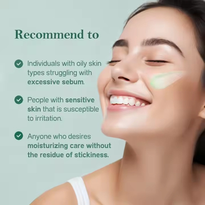 کرم ژل آبرسان مراقبت از صورت با لیبل خصوصی، کنترل چربی، تسکین دهنده منافذ، مرطوب کننده صورت برای روزهای تابستان