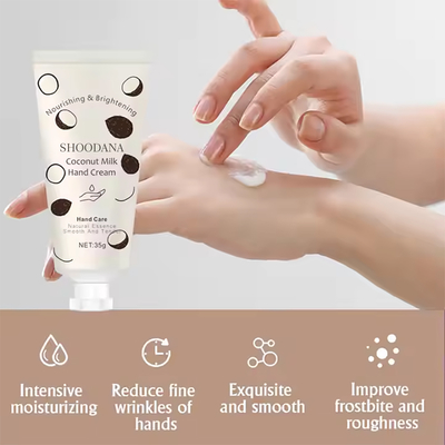 Marque privée hydratant blanchissant lait de coco hydratant crème pour les mains lotion