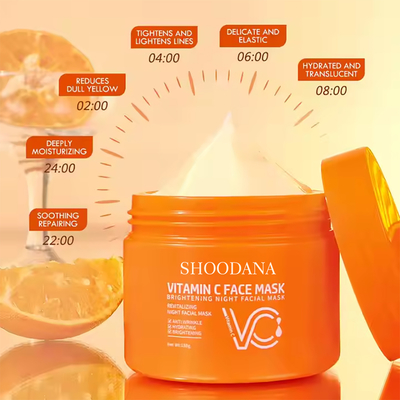 Yeni Gelenler Vitamin C & Arbutin Gece Yüz Maskesi Aydınlatıcı Gece Yüz Maskesi Kırışıklık Karşıtı Nemlendirici Vitamin C Yüz Maskesi