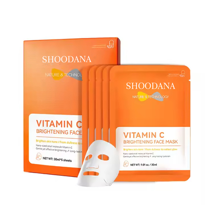 Vitamine C-verhelderend gezichtsmasker 30 ml*5 Private Label Biologisch diep hydraterend hydraterend gezichtsblad