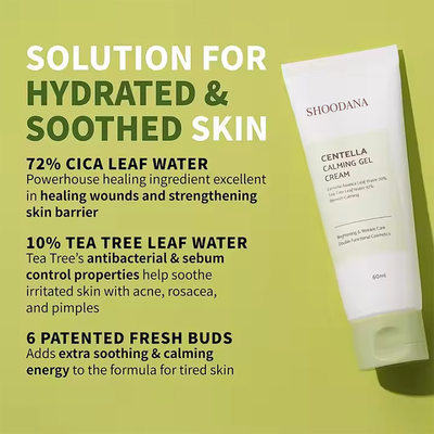Private Label Vegan Lichtgewicht Gezichtscrème & Lotion Centella Asiatica Extract Gel Kalmerende Gel Crème
