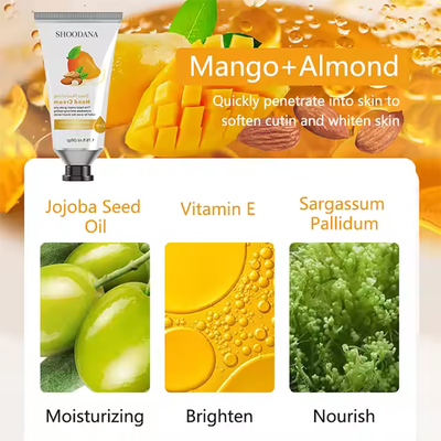 Biologische Mango Amandel Verlichting Creme voor Vrouwen Vegan Whitening Lotion voor Handen Voeten Huidverzorging Voedend Hydraterend