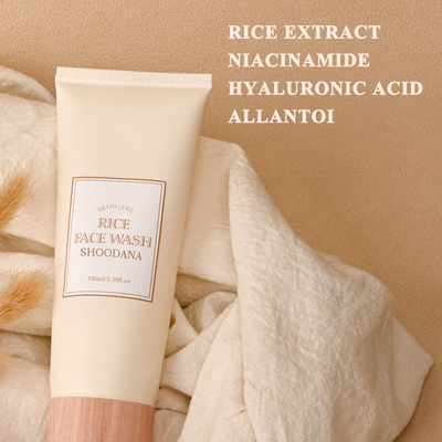 Skin Care Rice Whitening Face Wash Brightening Lightening Face Wash Facial Cleanser