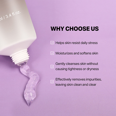 Black Rice Cleansing Gel Face Wash Oil Foaming Mousse Deep Cleansing Shrinking Pores Nourishing