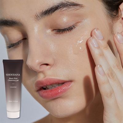 Black Rice Cleansing Gel Face Wash Oil Foaming Mousse Deep Cleansing Shrinking Pores Nourishing