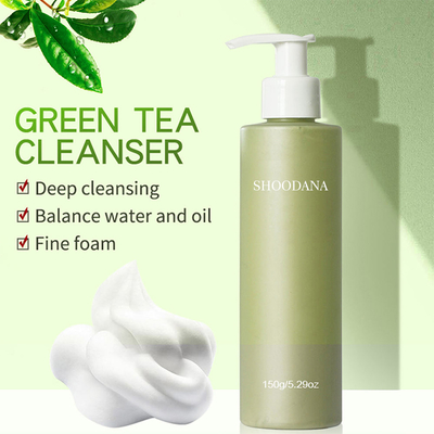 Private Label Face Foaming Facial Cleanser With Green Tea Extract for Pore Cleansing